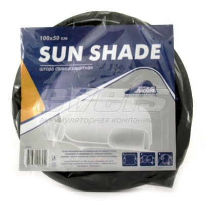 Шторка солнцезащитная "Nova Bright" на присосках, для заднего стекла, черная 100х50см — основное фото
